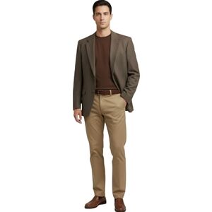 Haspel Brown/Tan 100% Lambswool Blazer Jacket Size 44R EUC